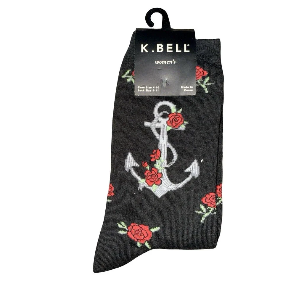 Wholesale 18 Pairs K Bell Women’s Socks Lot Novelty Crew Socks Sock Size 9-11